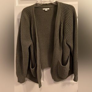 American Eagle olive green cardigan size small